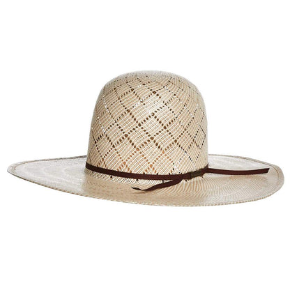 Shibahue Hats Co 5050 Sand Patchwork 4 1/4in Brim Open Crown Straw Cowboy Hat